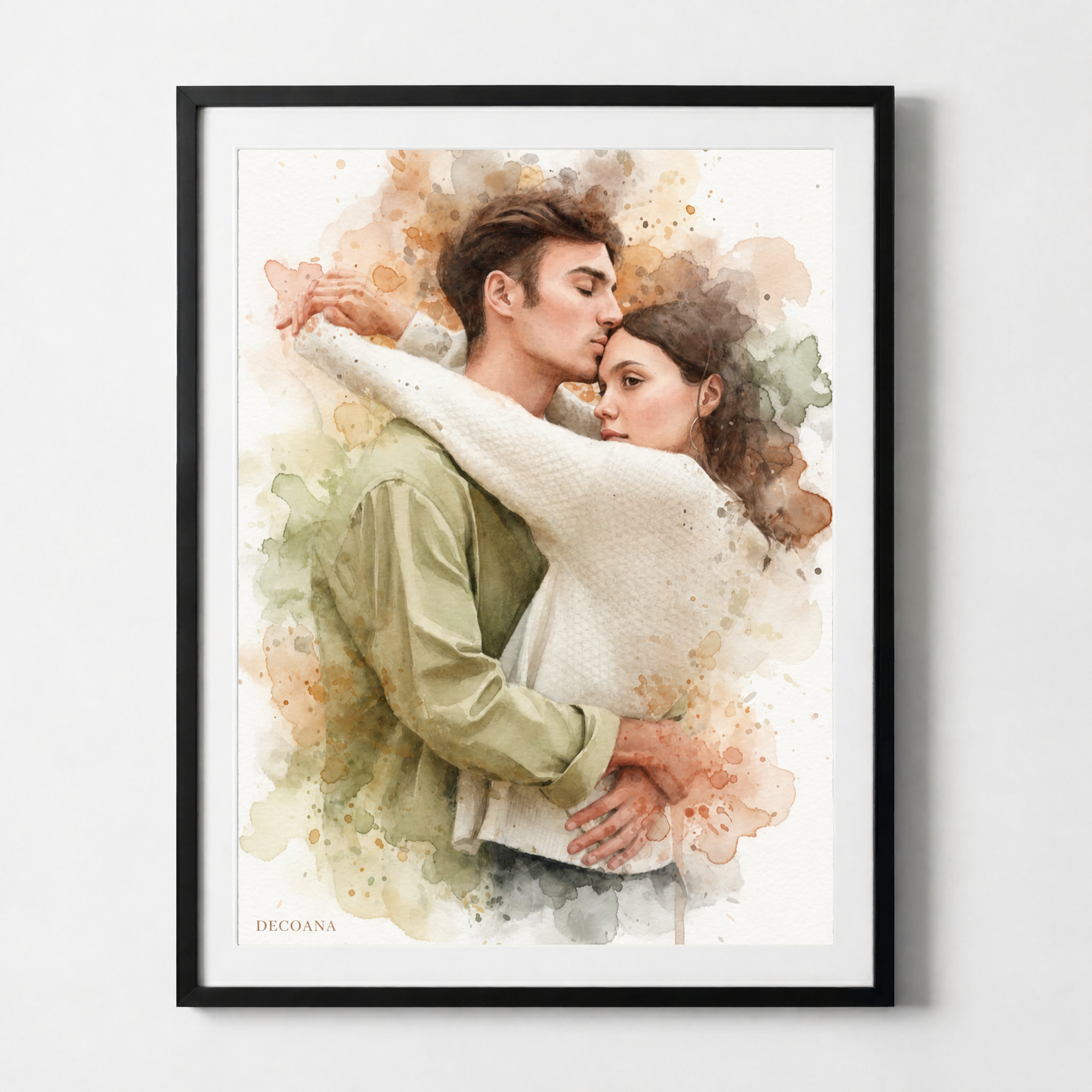 Portrait photo en aquarelle